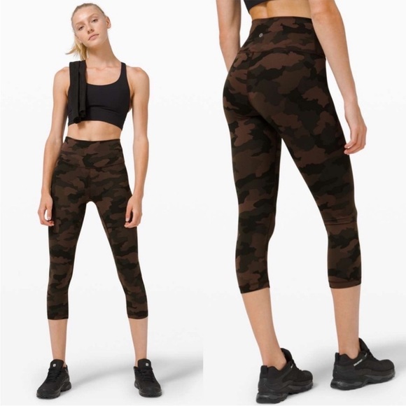 Lululemon Wunder Train High-Rise Crop 21" Heritage 365 camo - Picture 1 of 3